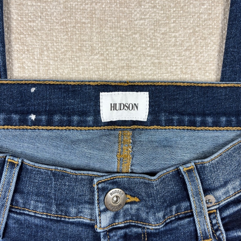 Hudson Blake Slim Straight Mens Jeans Size 33 Dark Indigo Blue NM275ZTM8 NWT - Picture 2 of 7
